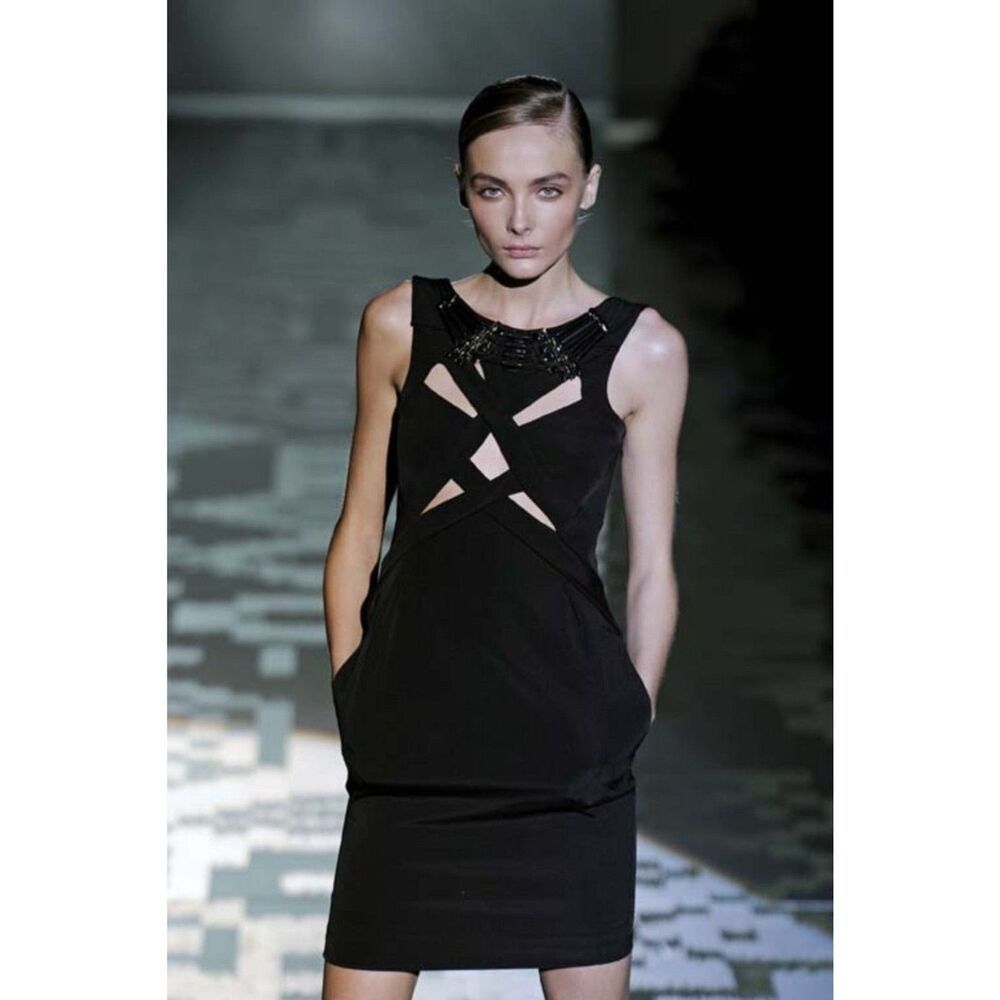 RUNWAY Gucci cut-out Silk Mini Dress  IT40/US S - Picture 2 of 16